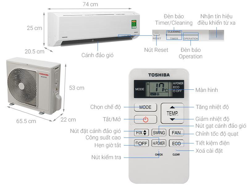 alt="Máy lạnh Toshiba Inverter 1 HP RAS-H10D2KCVG-V"