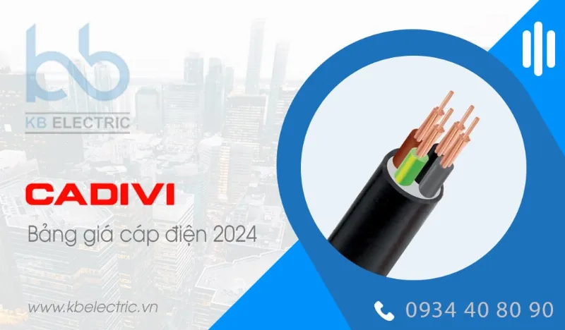 Bảng giá cáp điện 3 pha 4 lõi đồng Cadivi 2024 mới nhất