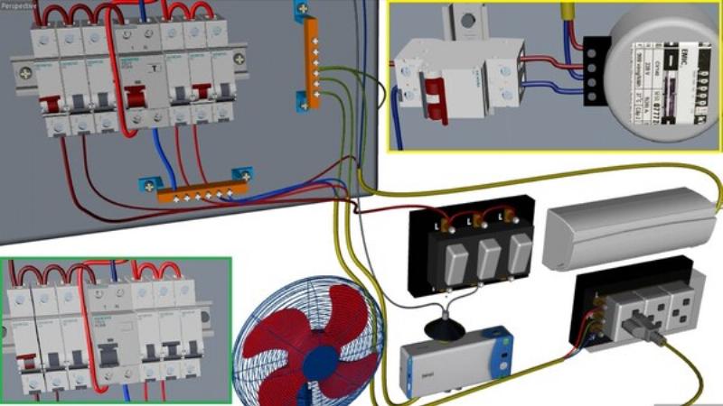 cách đấu đồng hồ điện 3 pha gián tiếp