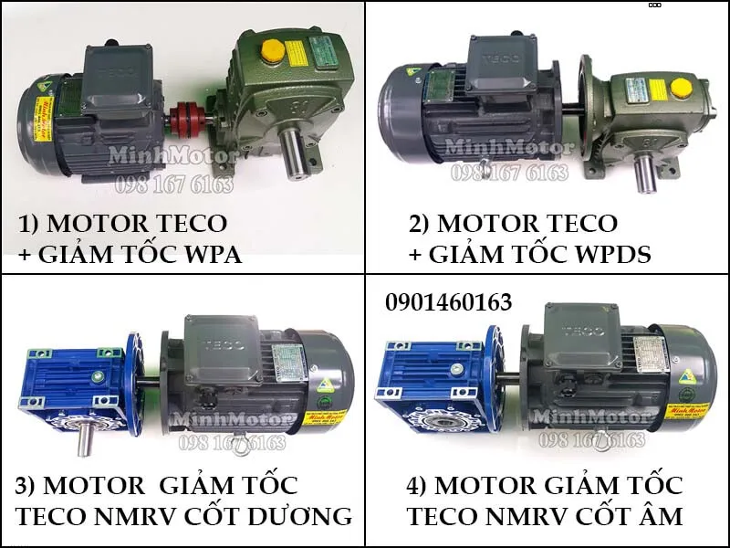 Động cơ giảm tốc Teco trục vuông góc