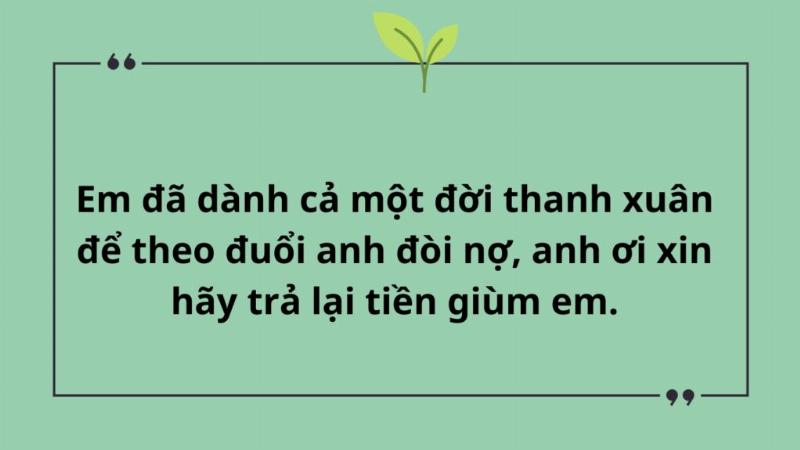 Hình: Mẫu tin nhắn đòi nợ hài hước