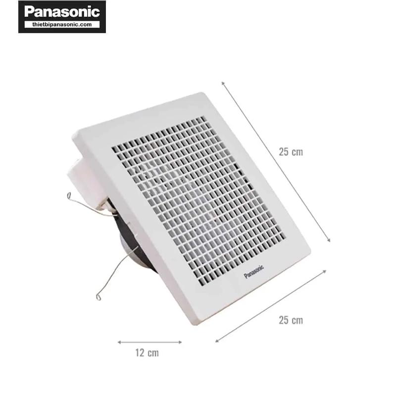 Kích thước của Quạt thông ió âm trần Panasonic FV-15TGU1 10W