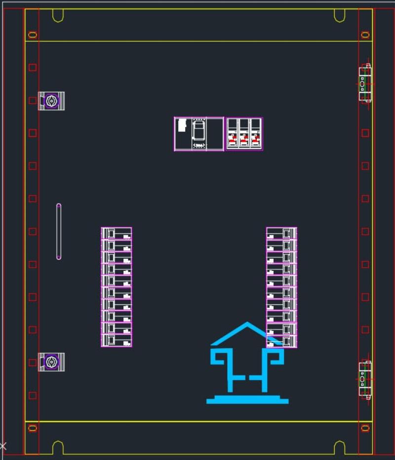 Mặt cửa trong tủ điện 3 pha 100a