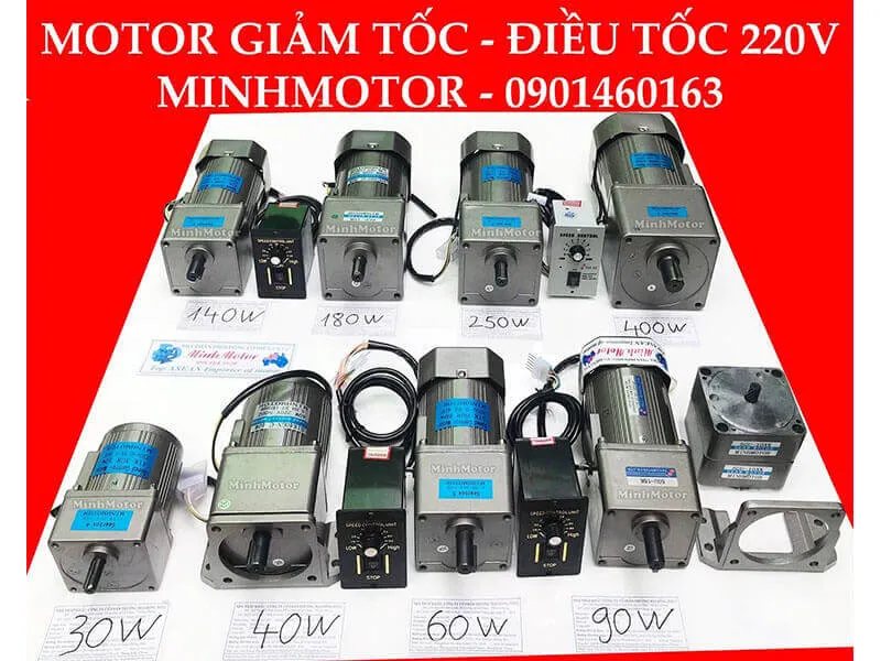 Motor giảm tốc 220V mini trục thẳng