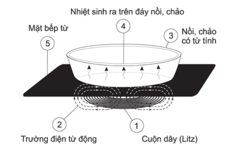 Nguyên lý hoạt động của bếp từ