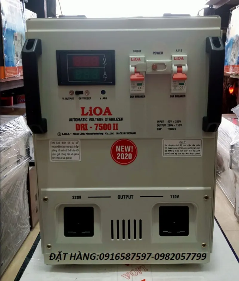 Ổn áp LiOA DRI 7500II là một trong những sản phẩm ổn áp hàng đầu của LiOA