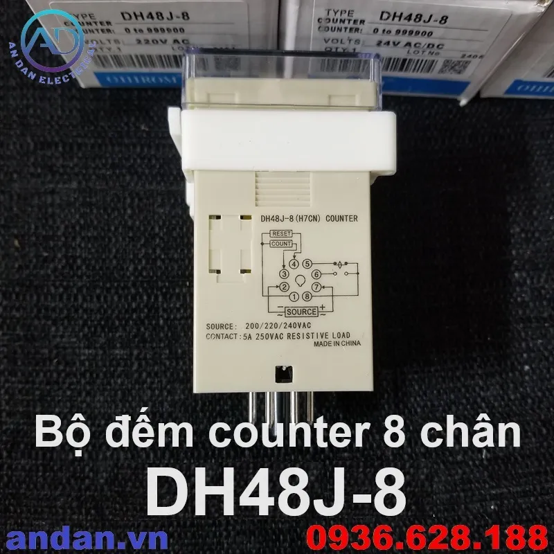 "Sơ đồ đấu nối bộ đếm DH48J 11A" width=