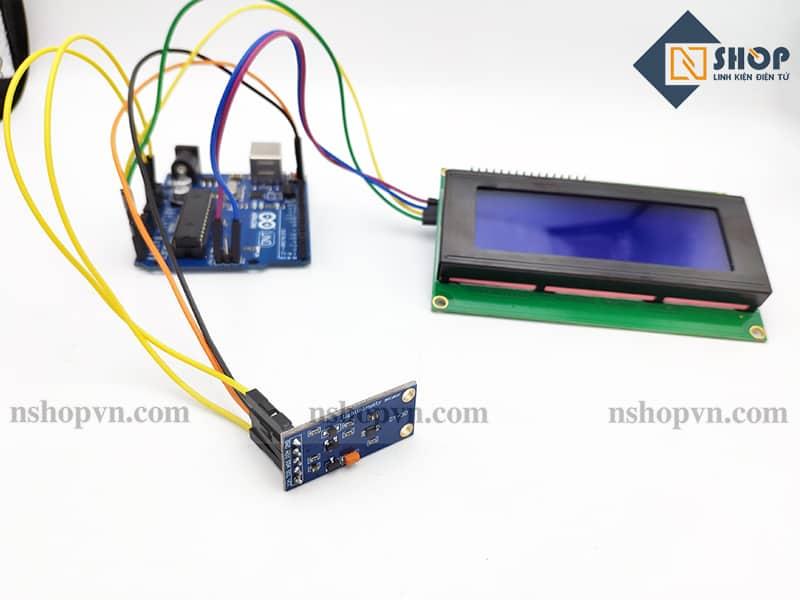 Sơ đồ đấu nối cảm biến BH1750 với Arduino Uno