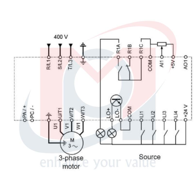 Sơ đồ kết nối biến tần atv310