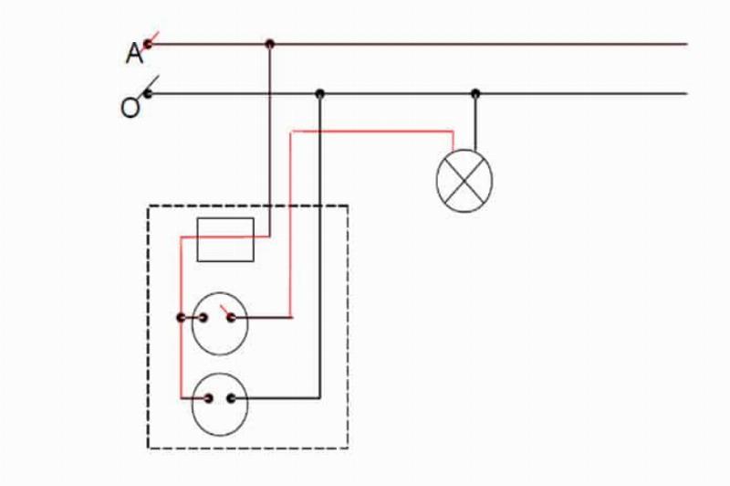 Sơ đồ nguyên lý 1 công tắc 1 bóng đèn