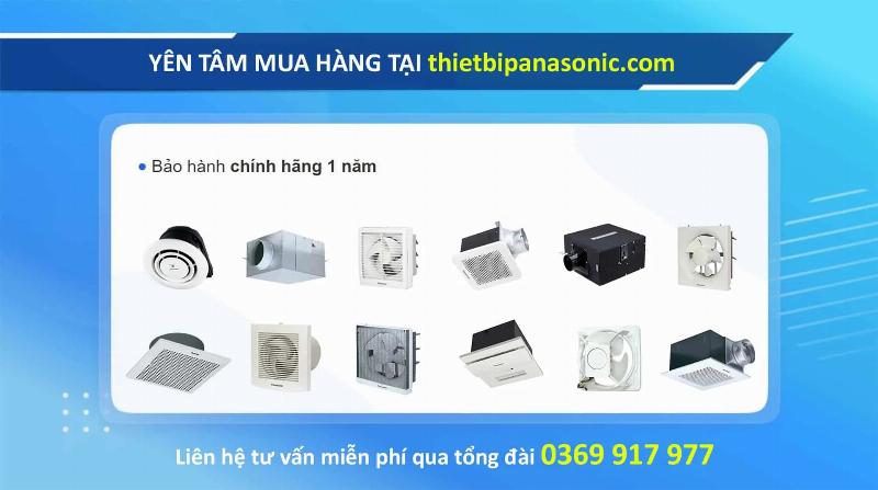 Yên tâm mua quạt hút thông gió Panasonic chính hãng, uy tín, giá tốt tại thietbipanasonic.com