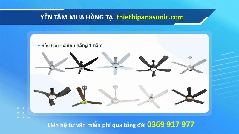 Yên tâm mua quạt trần Panasonic tại thietbipanasonic.com