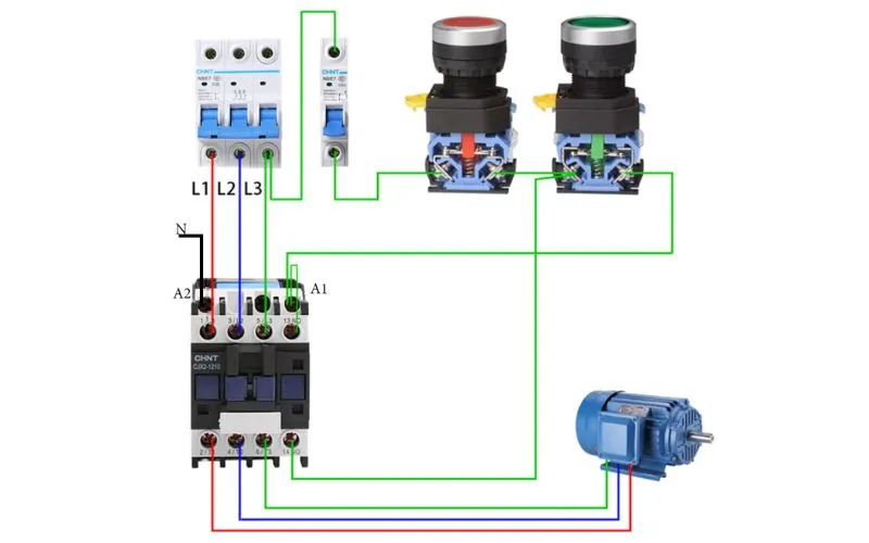 Đấu khởi động từ 3 pha